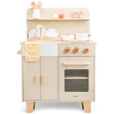Woet Leksakskök i trä med ugn och diskho, beige Leksakskök för rollek, Leksakskök i trä, Leksaksugn, Spisplattor, Matleksaker i trä, Förvaringsskåp, Rollek, Från 3 år Woet Leksakskök i trä med ugn och diskho, beige Leksakskök för rollek, Leksakskök i trä, Leksaksugn, Spisplattor, Matleksaker i trä, Förvaringsskåp, Rollek, Från 3 år