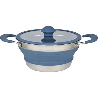 Cao C.A.O. "FLEX'COOK" grytor 1,5 liter i silikon och rostfritt stål färg blå längd 31 cm bredd 22 cm höjd 10 cm Cao C.A.O. "FLEX'COOK" grytor 1,5 liter i silikon och rostfritt stål färg blå längd 31 cm bredd 22 cm höjd 10 cm