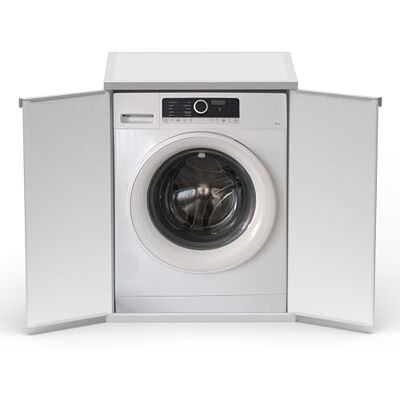 Mongardi : Tvättmaskinsskydd av PP-harts, PVC och ABS, universell, lätt att montera, fuktsäker, tvätt, garage, utomhus, 68,5 l x 64,5 x 88 cm, vit Mongardi : Tvättmaskinsskydd av PP-harts, PVC och ABS, universell, lätt att montera, fuktsäker, tvätt, garage, utomhus, 68,5 l x 64,5 x 88 cm, vit