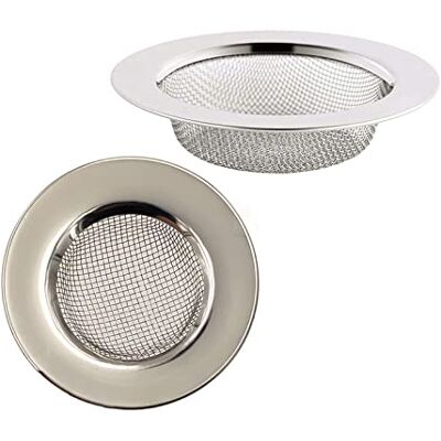 Juliyeh Hårpluggsbricka, sil plugg för diskho för kök eller badrum, 2 st rostfritt stål nät handfat dräneringsfilter 7,5 cm ytterdiameter Juliyeh Hårpluggsbricka, sil plugg för diskho för kök eller badrum, 2 st rostfritt stål nät handfat dräneringsfilter 7,5 cm ytterdiameter