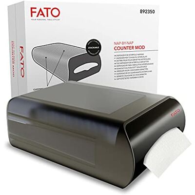 FATO Överlappande Dispenser Counter Mod för Intercalate Servetter 16x24, Nap-by-Nap-system, Kan användas på bord eller bänk, ABS, Färg Svart FATO Överlappande Dispenser Counter Mod för Intercalate Servetter 16x24, Nap-by-Nap-system, Kan användas på bord eller bänk, ABS, Färg Svart