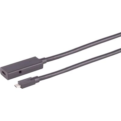 1aTTack.de 1 x 5 m aktiv USB-C-förlängningskabel USB 3.1 10 Gbps USB-C hane till USB-C hona signalförstärkare 1aTTack.de 1 x 5 m aktiv USB-C-förlängningskabel USB 3.1 10 Gbps USB-C hane till USB-C hona signalförstärkare