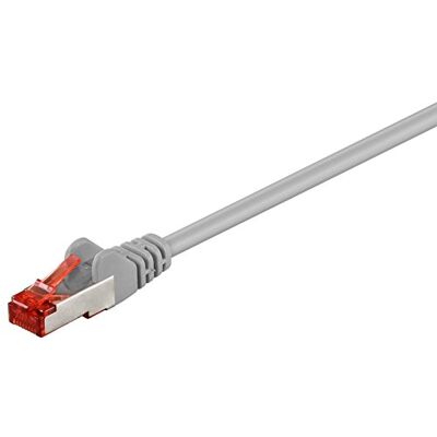 goobay 92739 CAT 6-kabel Lan nätverkskabel för Gigabit Ethernet S-FTP dubbel skärmad patchkabel med RJ45-kontakt, 10 m, grå goobay 92739 CAT 6-kabel Lan nätverkskabel för Gigabit Ethernet S-FTP dubbel skärmad patchkabel med RJ45-kontakt, 10 m, grå