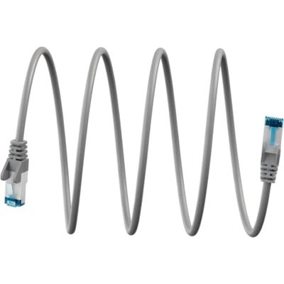 goobay Ultraflexibel LAN kabel 5 m – CAT 6A patchkabel S/FTP – grå, kopparledare, halogenfri TPE-kappa, RJ45-kontakt, PoE/PoE+-lämplig, 3 µ guldpläterade kontaktytor – 79345 goobay Ultraflexibel LAN kabel 5 m – CAT 6A patchkabel S/FTP – grå, kopparledare, halogenfri TPE-kappa, RJ45-kontakt, PoE/PoE+-lämplig, 3 µ guldpläterade kontaktytor – 79345