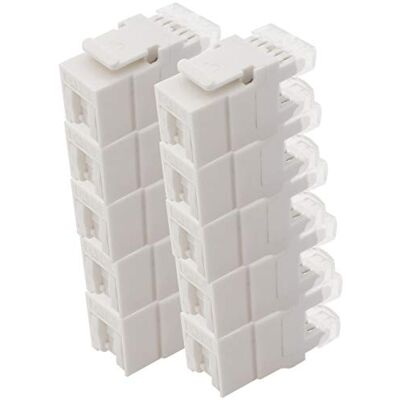 1aTTack.de Cat.6 Keystone-isoleringsförskjutningskontakt på RJ45-uttag AWG 23 till AWG 26 Dammskydd kompatibel med Cat5 Cat6 Cat7 Cat8 vit 10 st 1aTTack.de Cat.6 Keystone-isoleringsförskjutningskontakt på RJ45-uttag AWG 23 till AWG 26 Dammskydd kompatibel med Cat5 Cat6 Cat7 Cat8 vit 10 st
