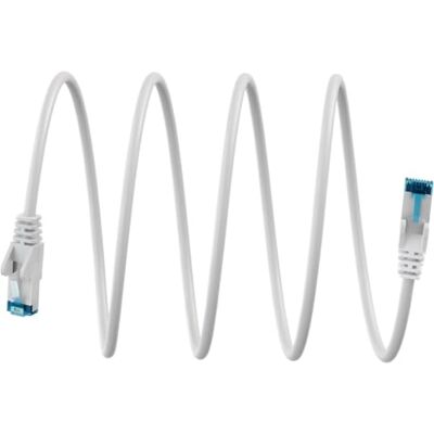 goobay Ultraflexibel LAN kabel 3 m – CAT 6A patchkabel S/FTP – vit, kopparledare, halogenfri TPE-kappa, RJ45-kontakt, PoE/PoE+-lämplig, 3 µ guldpläterade kontaktytor – 79344 goobay Ultraflexibel LAN kabel 3 m – CAT 6A patchkabel S/FTP – vit, kopparledare, halogenfri TPE-kappa, RJ45-kontakt, PoE/PoE+-lämplig, 3 µ guldpläterade kontaktytor – 79344