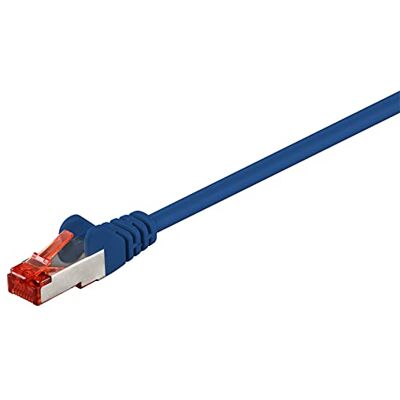goobay 92775 CAT 6-kabel Lan nätverkskabel för Gigabit Ethernet S-FTP dubbel skärmad patchkabel med RJ45-kontakt, 10 m, blå goobay 92775 CAT 6-kabel Lan nätverkskabel för Gigabit Ethernet S-FTP dubbel skärmad patchkabel med RJ45-kontakt, 10 m, blå