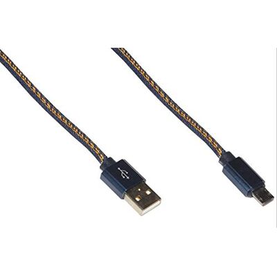 LINK LKGZ28 MT Micro USB-kabel 1 Denim Blå Upp till 2 Ampere LINK LKGZ28 MT Micro USB-kabel 1 Denim Blå Upp till 2 Ampere