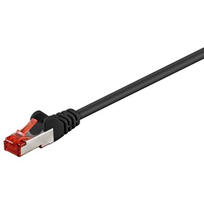goobay 92751 CAT 6 kabel Lan nätverkskabel för Gigabit Ethernet S-FTP dubbel skärmad patchkabel med RJ45-kontakt, 10 m, svart goobay 92751 CAT 6 kabel Lan nätverkskabel för Gigabit Ethernet S-FTP dubbel skärmad patchkabel med RJ45-kontakt, 10 m, svart