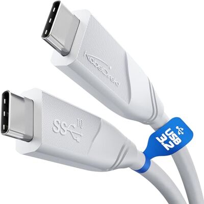 KabelDirekt – USB-C-kabel – 1m, 10Gbit/s, 100W Datakabel/laddkabel, upp till 10Gbit/s och 100W laddström med Power Delivery/PD 3, integrerat chip, vit KabelDirekt – USB-C-kabel – 1m, 10Gbit/s, 100W Datakabel/laddkabel, upp till 10Gbit/s och 100W laddström med Power Delivery/PD 3, integrerat chip, vit