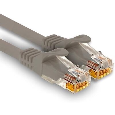1aTTack.de – 1 x 25 m Cat7 nätverkskabel, Cat.7 Ethernet, LAN & Cat 7 patchkabel för maximal internethastighet och ansluter alla enheter med RJ 45-uttag grå 1aTTack.de – 1 x 25 m Cat7 nätverkskabel, Cat.7 Ethernet, LAN & Cat 7 patchkabel för maximal internethastighet och ansluter alla enheter med RJ 45-uttag grå