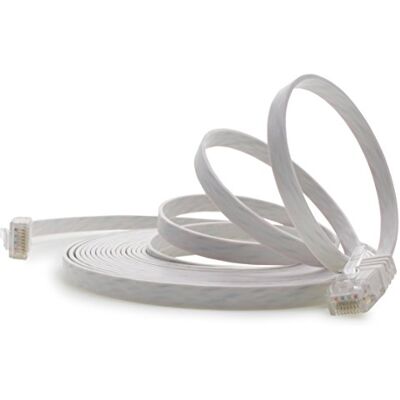 1aTTack.de 10m vit 1 st Cat.6 platt nätverkskabel Cat6 platt kabel ultra platt Cat.6 patchkabel 1000 Mbit/s Gigabit LAN (RJ45) platt tunn mikro 1aTTack.de 10m vit 1 st Cat.6 platt nätverkskabel Cat6 platt kabel ultra platt Cat.6 patchkabel 1000 Mbit/s Gigabit LAN (RJ45) platt tunn mikro