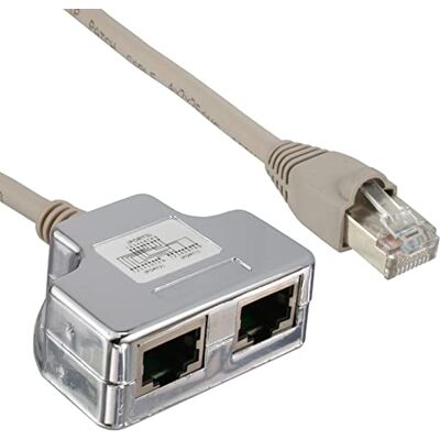 InLine 15 cm Cat.5e RJ45 hane till 2 x RJ45 hona T-adapter InLine 15 cm Cat.5e RJ45 hane till 2 x RJ45 hona T-adapter