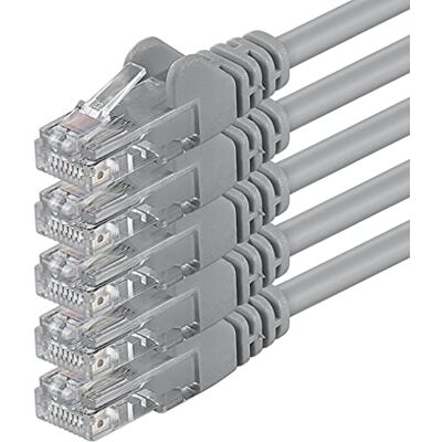 1aTTack.de Cat6 10m grå 5 delar nätverkskabel patchkabel Cat6 Lan-kabel 1000 Mbits Ethernet Lan grå 5 delar kompatibel med CAT5 cat5e CAT7 CAT8 1aTTack.de Cat6 10m grå 5 delar nätverkskabel patchkabel Cat6 Lan-kabel 1000 Mbits Ethernet Lan grå 5 delar kompatibel med CAT5 cat5e CAT7 CAT8