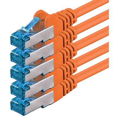 1aTTack.de 1aTTack 3 m Cat6 Cat6a Lan RJ45 8P8C 10Gbps orange ethernet-nätverkskabel 5 st 1aTTack.de 1aTTack 3 m Cat6 Cat6a Lan RJ45 8P8C 10Gbps orange ethernet-nätverkskabel 5 st