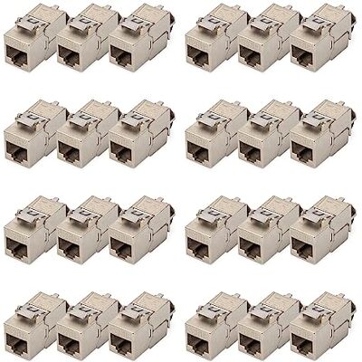 Digitus Keystone-modul Cat-6A skärmad – 24 stycken – RJ45 – designbar – 500 MHz 10GBase-T – metallklämma – verktygsfri Digitus Keystone-modul Cat-6A skärmad – 24 stycken – RJ45 – designbar – 500 MHz 10GBase-T – metallklämma – verktygsfri
