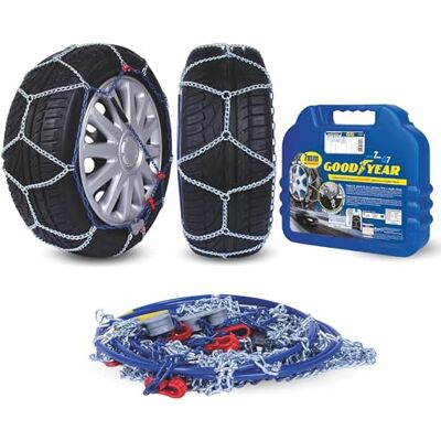 Goodyear Catene da Neve G7, Catene Neve 7 mm, Catene Auto Omologate TUV e GS Onorm, Taglia 65, per R13 R16 (Misure per Pneumatici Dettagliate all'Interno) Goodyear Catene da Neve G7, Catene Neve 7 mm, Catene Auto Omologate TUV e GS Onorm, Taglia 65, per R13 R16 (Misure per Pneumatici Dettagliate all'Interno)