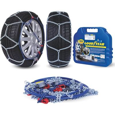 Goodyear Catene da Neve G7, Catene Neve 7 mm, Catene Auto Omologate TUV e GS Onorm, Taglia 130, per R15 R20 (Misure per Pneumatici Dettagliate all'Interno) Goodyear Catene da Neve G7, Catene Neve 7 mm, Catene Auto Omologate TUV e GS Onorm, Taglia 130, per R15 R20 (Misure per Pneumatici Dettagliate all'Interno)