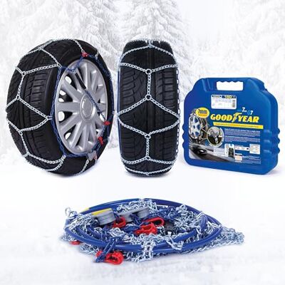 Goodyear Catene da Neve G7, Catene Neve 7 mm, Catene Auto Omologate TUV e GS Onorm, Taglia 150, per R14 R20 (Misure per Pneumatici Dettagliate all'Interno) Goodyear Catene da Neve G7, Catene Neve 7 mm, Catene Auto Omologate TUV e GS Onorm, Taglia 150, per R14 R20 (Misure per Pneumatici Dettagliate all'Interno)