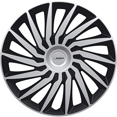 Michelin 4 NVS Kendo svart silver, 14 tum navkapslar Michelin 4 NVS Kendo svart silver, 14 tum navkapslar