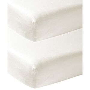 Meyco Baby Uni underlakan 2-pack till spjälsängen (underlakan med mjuk jerseykvalitet, tillverkad av 100% bomull, perfekt passform tack vare elastisk dragsko runt om, mått: 60 x 120 cm), cremevit Meyco Baby Uni underlakan 2-pack till spjälsängen (underlakan med mjuk jerseykvalitet, tillverkad av 100% bomull, perfekt passform tack vare elastisk dragsko runt om, mått: 60 x 120 cm), cremevit