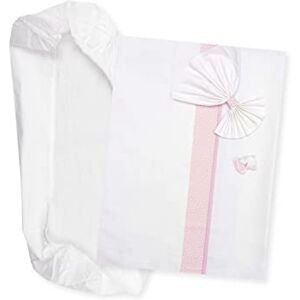 FILET barnvagn sängkläder 70 x 90 cm 3-delat set av 100% bomull med Aida-inlägg, för påfyllning – vit, rosa FILET barnvagn sängkläder 70 x 90 cm 3-delat set av 100% bomull med Aida-inlägg, för påfyllning – vit, rosa
