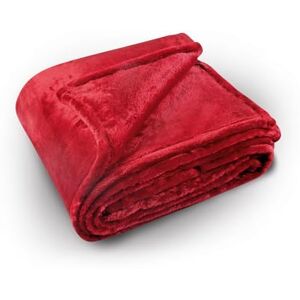 LINDER 5074 extra mjuk polyesterfilt 180 x 220 cm röd LINDER 5074 extra mjuk polyesterfilt 180 x 220 cm röd