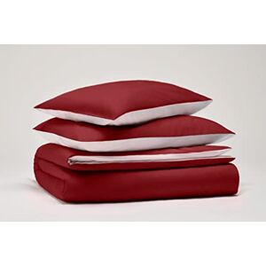 Sweet Home Pantone - Enkel sängklädesset 155x200 cm - Percale bomull - Bordeaux/Vit Sweet Home Pantone - Enkel sängklädesset 155x200 cm - Percale bomull - Bordeaux/Vit