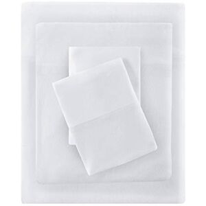 Intelligent Design Bomullsblandning jersey stickat lakanset skrynkelbeständigt, mjuka lakan med 35,55 cm djup ficka, alla årstider, mysigt sängkläder-set, matchande örngott, queen, vit 4 delar Intelligent Design Bomullsblandning jersey stickat lakanset skrynkelbeständigt, mjuka lakan med 35,55 cm djup ficka, alla årstider, mysigt sängkläder-set, matchande örngott, queen, vit 4 delar