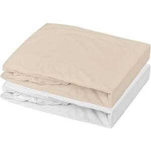 DODO Mon PTIT LOT 2 Draps-överdrag jersey vit/naken 70 x 140 cm DODO Mon PTIT LOT 2 Draps-överdrag jersey vit/naken 70 x 140 cm