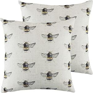 Evans Lichfield Bee Happy Upprepade Kuddar - Vit - 43 x 43 cm Evans Lichfield Bee Happy Upprepade Kuddar - Vit - 43 x 43 cm