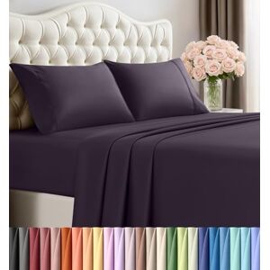 Utopia Bedding Heltäckande lakanset – 4-delat sängkläder – borstad mikrofiber – krympnings- och blekningsbeständig – enkel skötsel (full, lila) Utopia Bedding Heltäckande lakanset – 4-delat sängkläder – borstad mikrofiber – krympnings- och blekningsbeständig – enkel skötsel (full, lila)