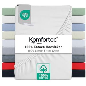 Komfortec Jersey Påslakan - 90x200 - Bomull - Vit Komfortec Jersey Påslakan - 90x200 - Bomull - Vit