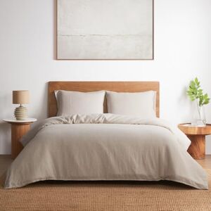 DAPU 100% linne påslakanset 3 st, rent naturligt franskt lin linne påslakan kung 23 cm x 264 cm med 8 hörnband och blixtlåsstängning, mjuk andningsbar hållbar för de som sover varmt (naturligt linne, DAPU 100% linne påslakanset 3 st, rent naturligt franskt lin linne påslakan kung 23 cm x 264 cm med 8 hörnband och blixtlåsstängning, mjuk andningsbar hållbar för de som sover varmt (naturligt linne,