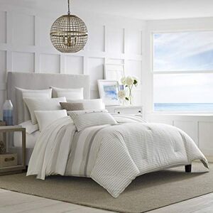 Nautica Påslakanset Queen i bomull, vändbara sängkläder med matchande örngott, perfekt heminredning för alla årstider (Saybrook Beige, Queen) Nautica Påslakanset Queen i bomull, vändbara sängkläder med matchande örngott, perfekt heminredning för alla årstider (Saybrook Beige, Queen)