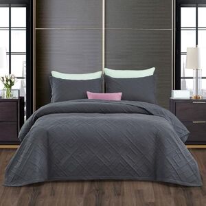 CHIXIN Sängöverkast, king 240 x 260 cm – mörkgrå quiltat sängöverkast, mattelasse, präglad, sommar, lätt, vändbart överdrag för sovrumsdekor – (örngott ingår inte i Storbritanniens marknad) CHIXIN Sängöverkast, king 240 x 260 cm – mörkgrå quiltat sängöverkast, mattelasse, präglad, sommar, lätt, vändbart överdrag för sovrumsdekor – (örngott ingår inte i Storbritanniens marknad)