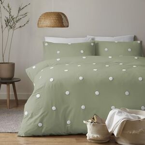 Appletree – salviagröna påslakanset och vita prickar – dubbla sängkläder (200 x 200 cm) – gröna sängkläder med 2 x örngott – vita fläckar/prickar påslakan – supermjukt 100% bomull Appletree – salviagröna påslakanset och vita prickar – dubbla sängkläder (200 x 200 cm) – gröna sängkläder med 2 x örngott – vita fläckar/prickar påslakan – supermjukt 100% bomull