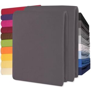 CelinaTex Lucina Topper dra-på-lakan dubbelpack 140 x 200 – 160 x 200 cm antracit grå bomull dra-på-lakan CelinaTex Lucina Topper dra-på-lakan dubbelpack 140 x 200 – 160 x 200 cm antracit grå bomull dra-på-lakan