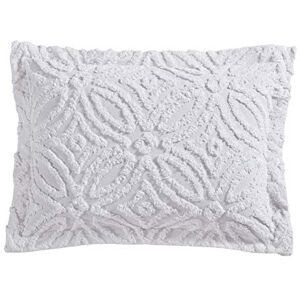 Beatrice Home Fashions Beatrice hem mode vigselring Chenille standard kudde örngott, vit Beatrice Home Fashions Beatrice hem mode vigselring Chenille standard kudde örngott, vit