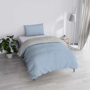 Italian Bed Linen Italienska sängkläder påslakanset "naturlig dubbelsidig enfärgad väska lakan och örngott, bomull, ljusblå/ljusgrå, liten dubbel Italian Bed Linen Italienska sängkläder påslakanset "naturlig dubbelsidig enfärgad väska lakan och örngott, bomull, ljusblå/ljusgrå, liten dubbel