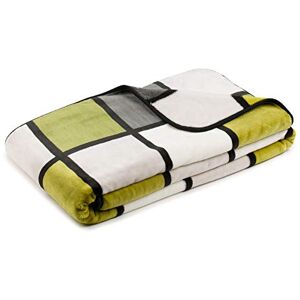 GOZZE Gözze – mjuk gosig filt, kashmirkänsla, hög tygvikt 500 g/m², Antigua, 150 x 200 cm – grön/antracit/vit GOZZE Gözze – mjuk gosig filt, kashmirkänsla, hög tygvikt 500 g/m², Antigua, 150 x 200 cm – grön/antracit/vit