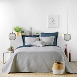 Douceur d'Intérieur , Quiltat sängöverkast (220 x 240 cm) och 2 örngott (60 x 60 cm) romersk grå, enfärgad mikrofiber Douceur d'Intérieur , Quiltat sängöverkast (220 x 240 cm) och 2 örngott (60 x 60 cm) romersk grå, enfärgad mikrofiber