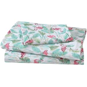 Beatrice Home Fashions Beatrice hem mode kusttryck mikrofiber lakanset mjuk, bekväm, 30,48 cm djupa fickor, tvilling, flamingo paradis rosa Beatrice Home Fashions Beatrice hem mode kusttryck mikrofiber lakanset mjuk, bekväm, 30,48 cm djupa fickor, tvilling, flamingo paradis rosa