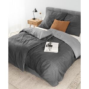 lionto dibea Renforcé vändbara sängkläder av 100% bomull, 135 x 200 cm, örngott 80 x 80 cm, 4-delade sängkläder för alla årstider, lättskötta och formstabila, inkl. Oeko-TEX certifikat, grå lionto dibea Renforcé vändbara sängkläder av 100% bomull, 135 x 200 cm, örngott 80 x 80 cm, 4-delade sängkläder för alla årstider, lättskötta och formstabila, inkl. Oeko-TEX certifikat, grå
