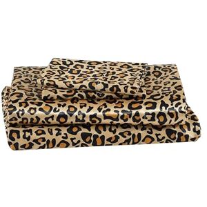 Beatrice Home Fashions Elite Home Products, Inc. Lyxigt massivt lakanset i satin, leopard, 4 delar, drottning Beatrice Home Fashions Elite Home Products, Inc. Lyxigt massivt lakanset i satin, leopard, 4 delar, drottning