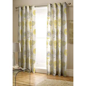 Catherine Lansfield Banbury blommig enkel skötsel Enda Curtains 66x72In gUL Catherine Lansfield Banbury blommig enkel skötsel Enda Curtains 66x72In gUL