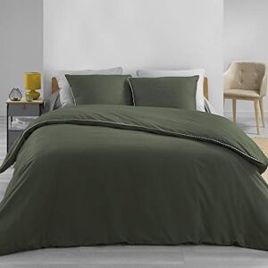 Douceur d'intérieur khaki/vit bomullslakan - Sängkläder Douceur d'intérieur khaki/vit bomullslakan - Sängkläder