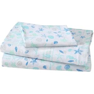 Beatrice Home Fashions Beatrice hem mode kusttryck mikrofiber lakanset mjuk, bekväm, 30,48 cm djupa fickor, tvilling, Hampton Blue Beatrice Home Fashions Beatrice hem mode kusttryck mikrofiber lakanset mjuk, bekväm, 30,48 cm djupa fickor, tvilling, Hampton Blue