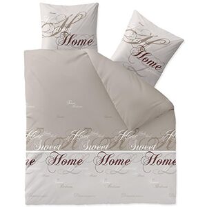 CelinaTex Touchme Biber sängkläder 200 x 200 cm 3-delat bomull påslakan Sarah ord beige brun vit CelinaTex Touchme Biber sängkläder 200 x 200 cm 3-delat bomull påslakan Sarah ord beige brun vit