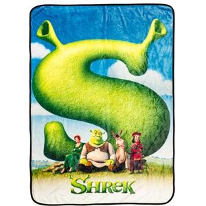 Silver Buffalo Fleecefilt, Shrek, filmaffisch med åsna, prinsessan Fiona och Lord Farquaad, mjuk och mysig filt, 250 GSM, 114 x 152 cm Silver Buffalo Fleecefilt, Shrek, filmaffisch med åsna, prinsessan Fiona och Lord Farquaad, mjuk och mysig filt, 250 GSM, 114 x 152 cm